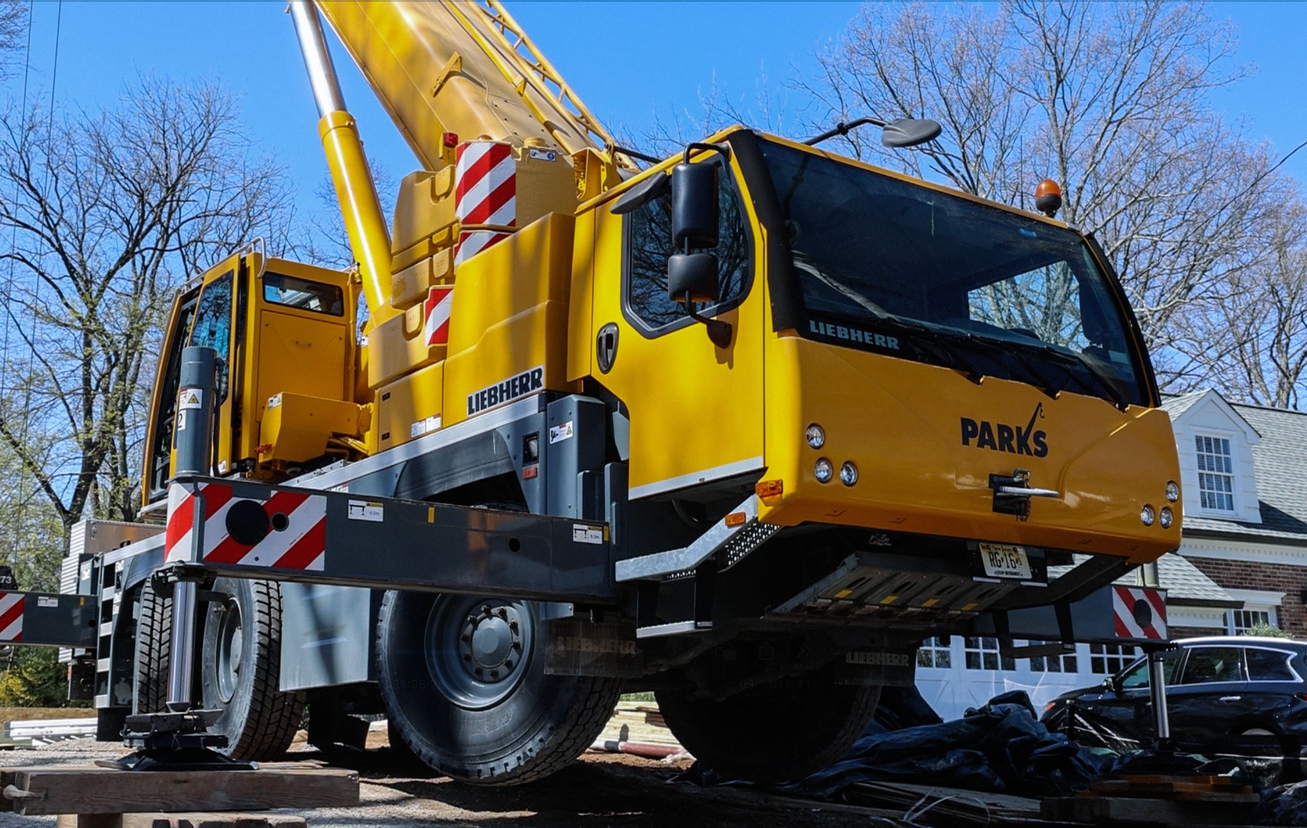 Excavator on job site