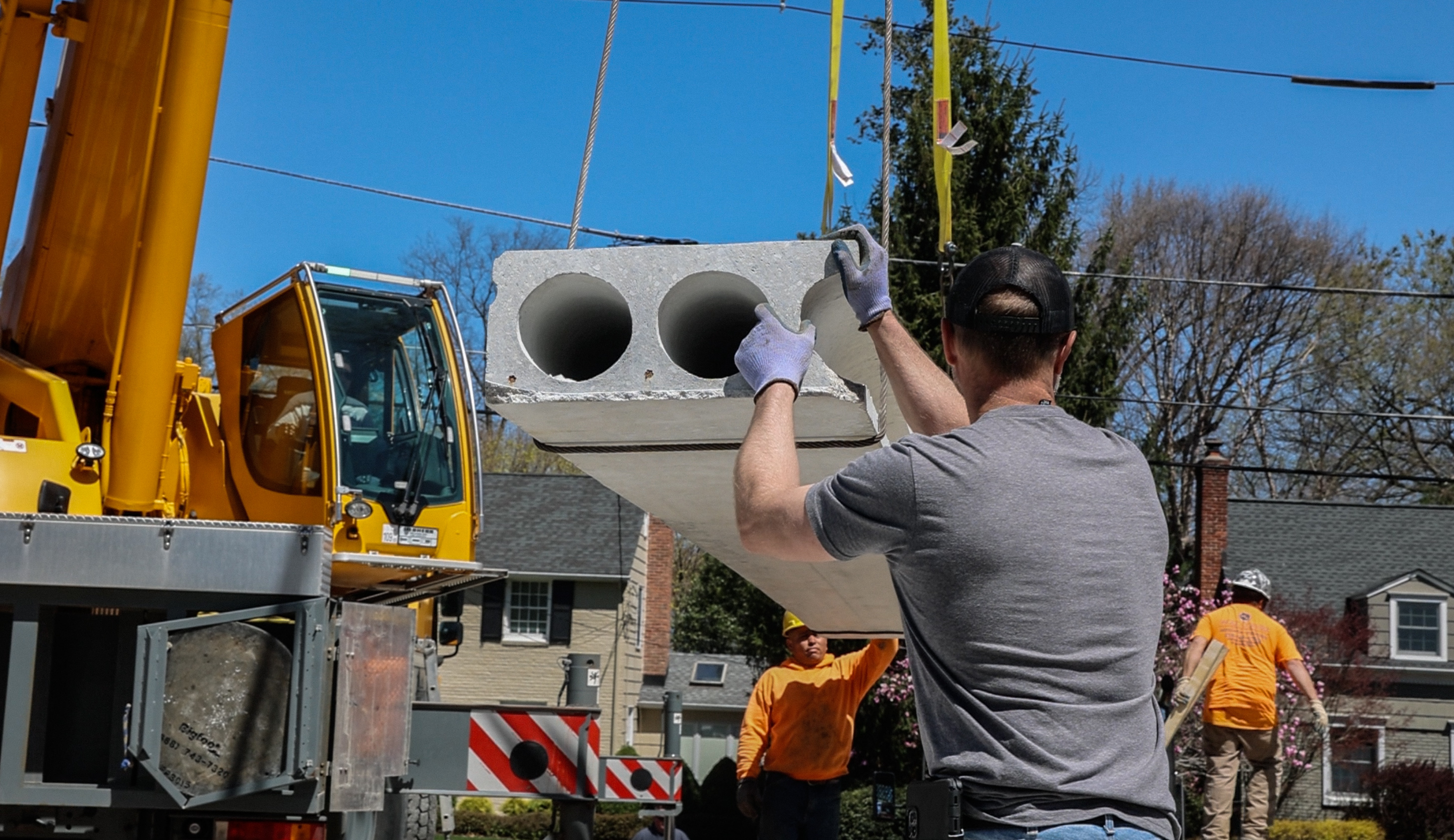 Crane operation on construction site by WCC